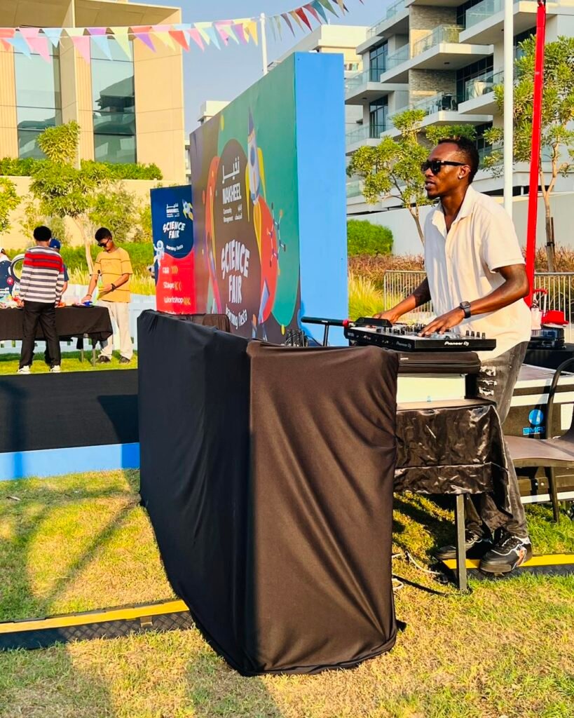 Dj Wasswa performing at Nakheel science festival in dubai